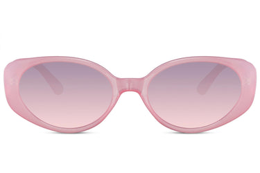 Heart-shaped sunglasses with pink lenses